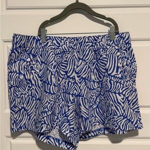 Lilly Pulitzer High Waist Zebra Print Shorts